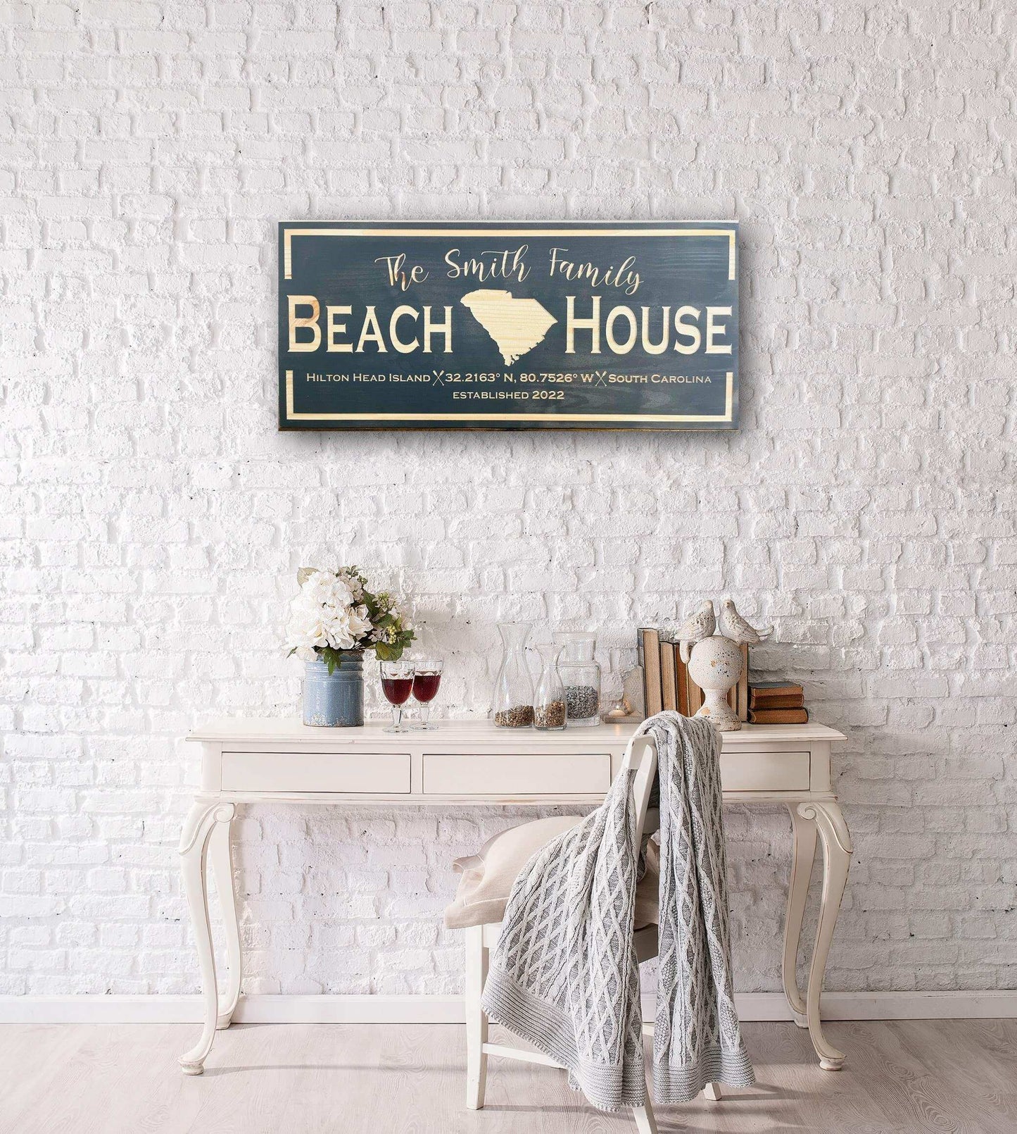 Custom Beach House Sign - Carolina Wood Sign Co.