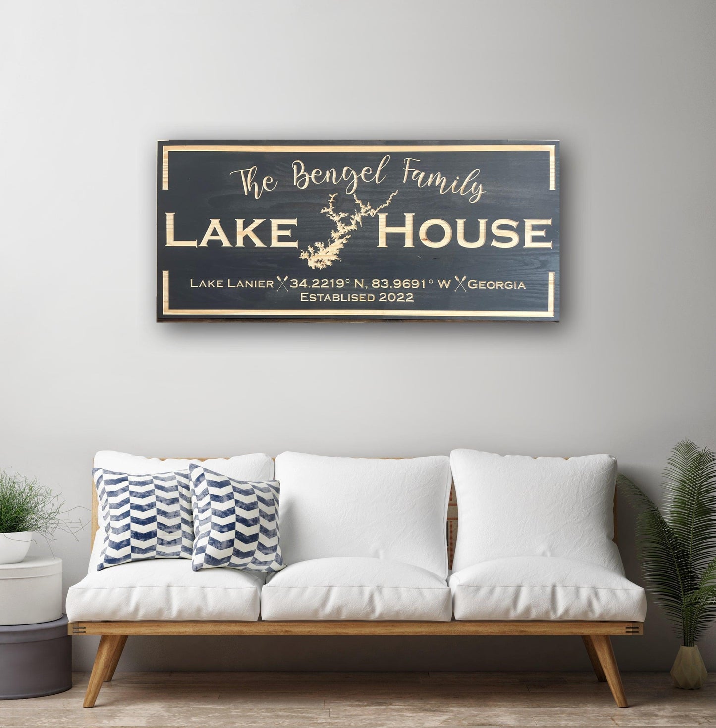 Custom Lake House Sign - Carolina Wood Sign Co.