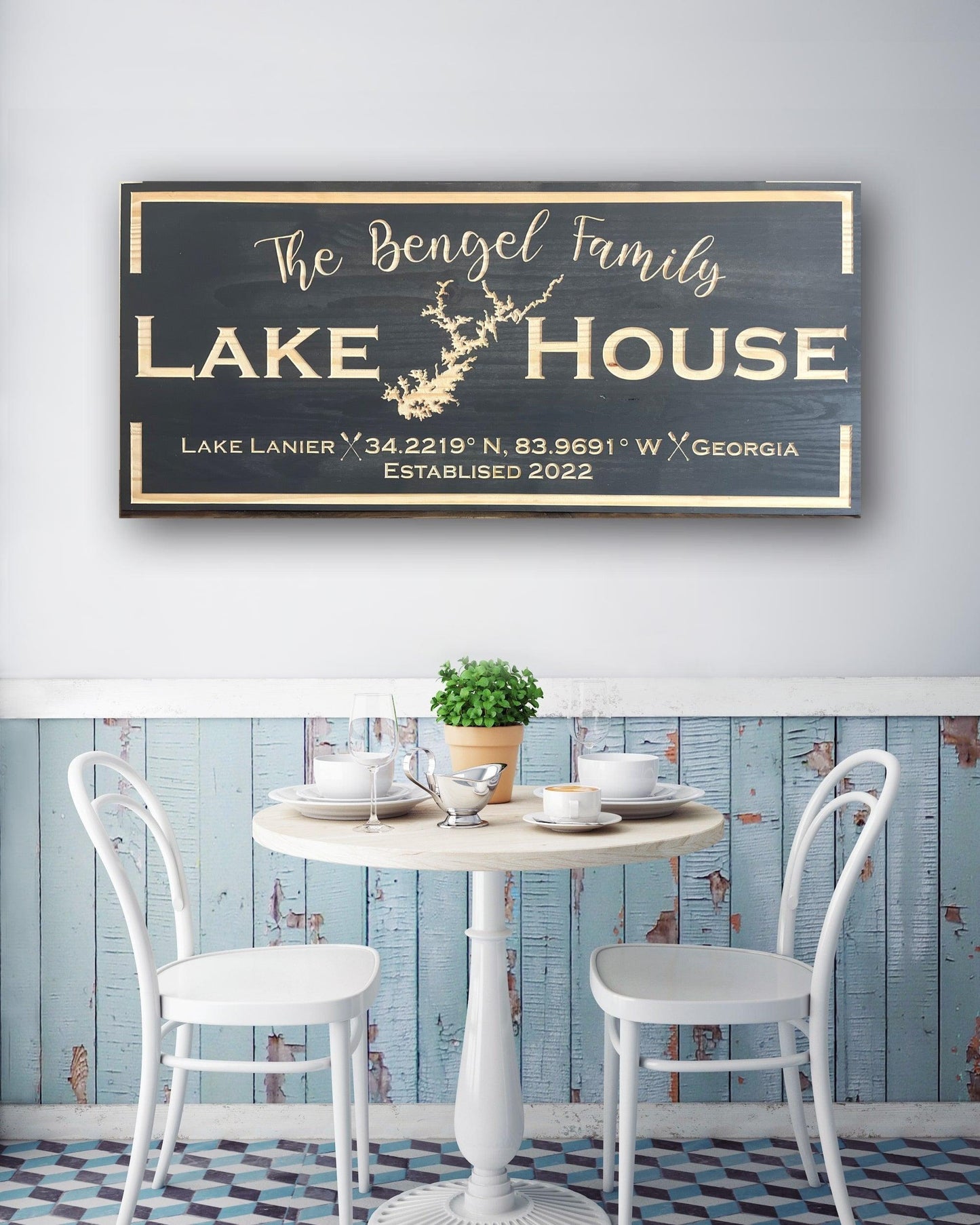 Custom Lake House Sign - Carolina Wood Sign Co.