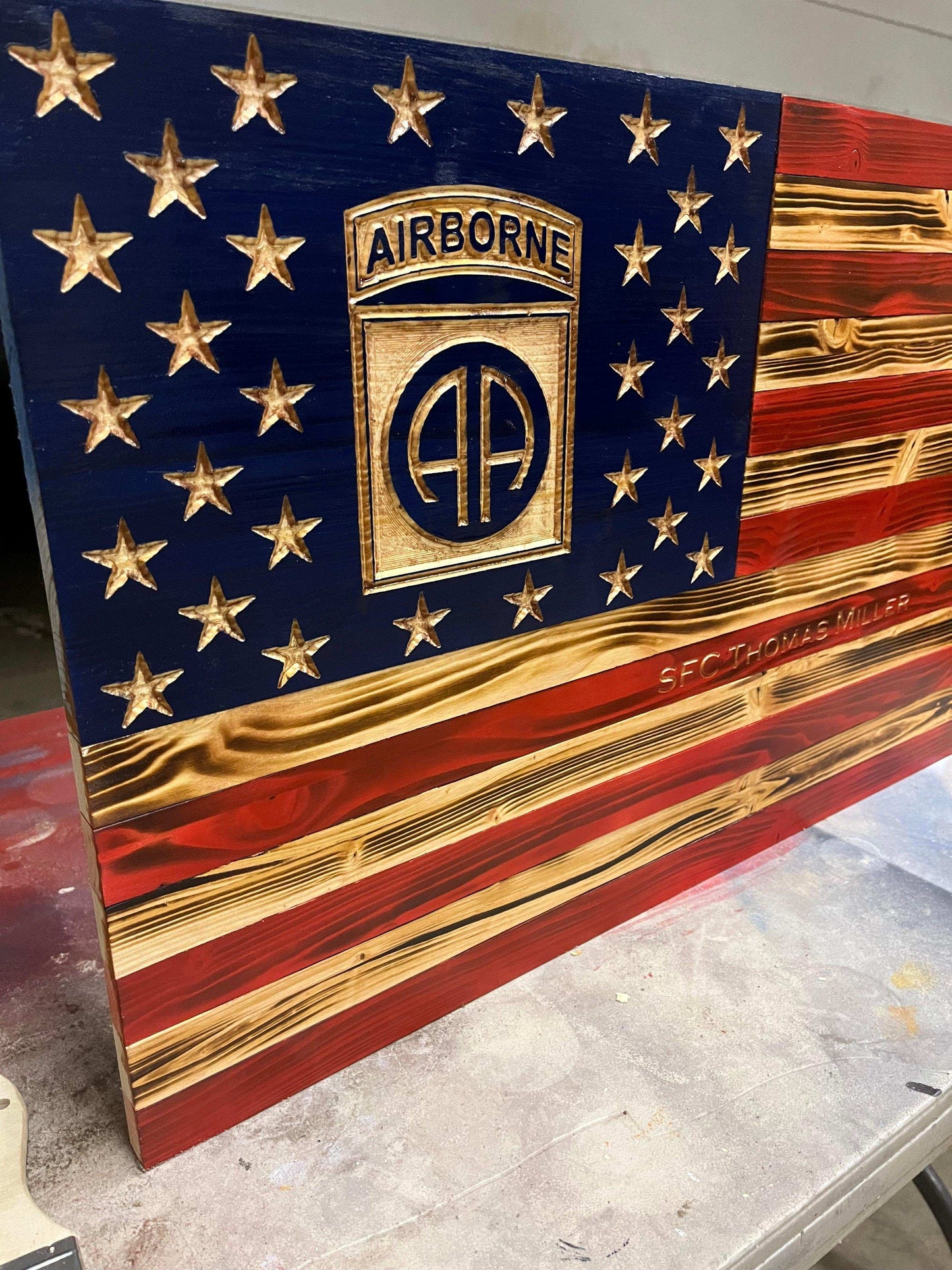 Handcrafted Wood Flag - Carolina Wood Sign Co.