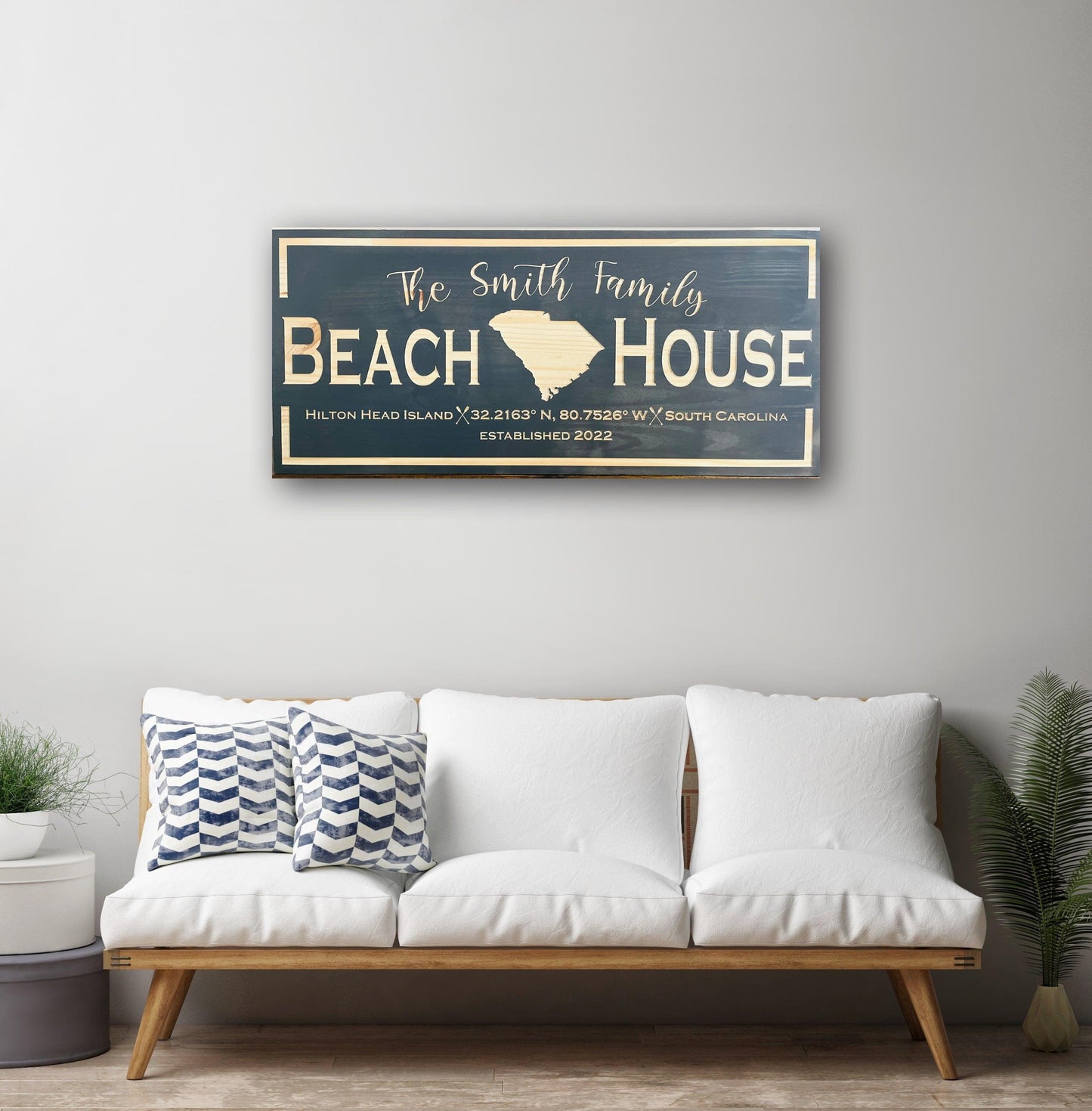 Custom Beach House Sign - Carolina Wood Sign Co.