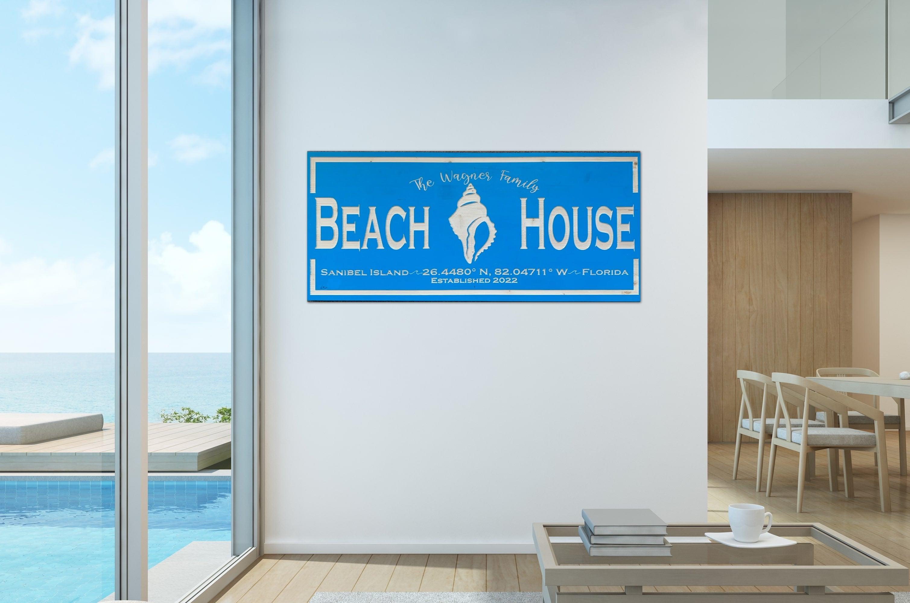 Custom Beach House Sign - Carolina Wood Sign Co.