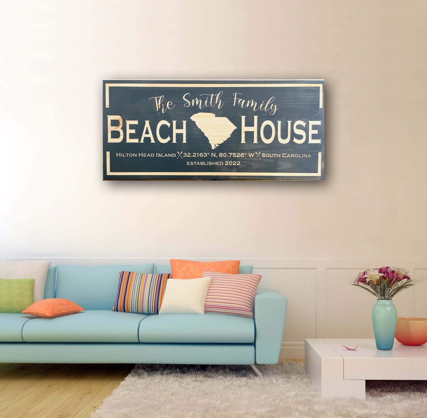 Custom Beach House Sign - Carolina Wood Sign Co.