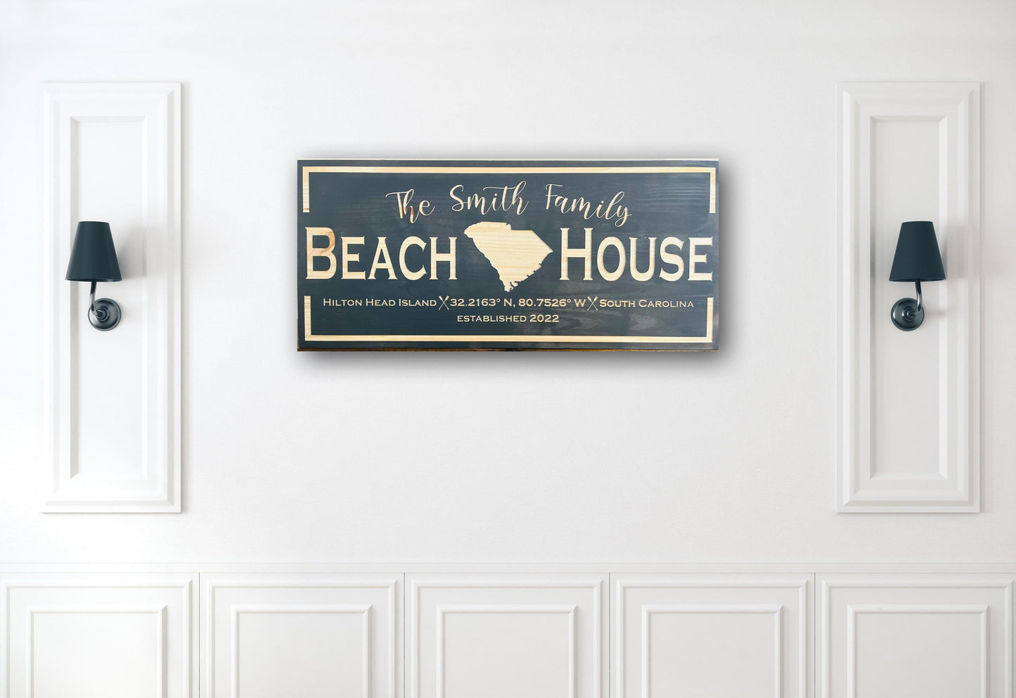 Custom Beach House Sign - Carolina Wood Sign Co.
