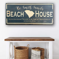 Custom Beach House Sign - Carolina Wood Sign Co.