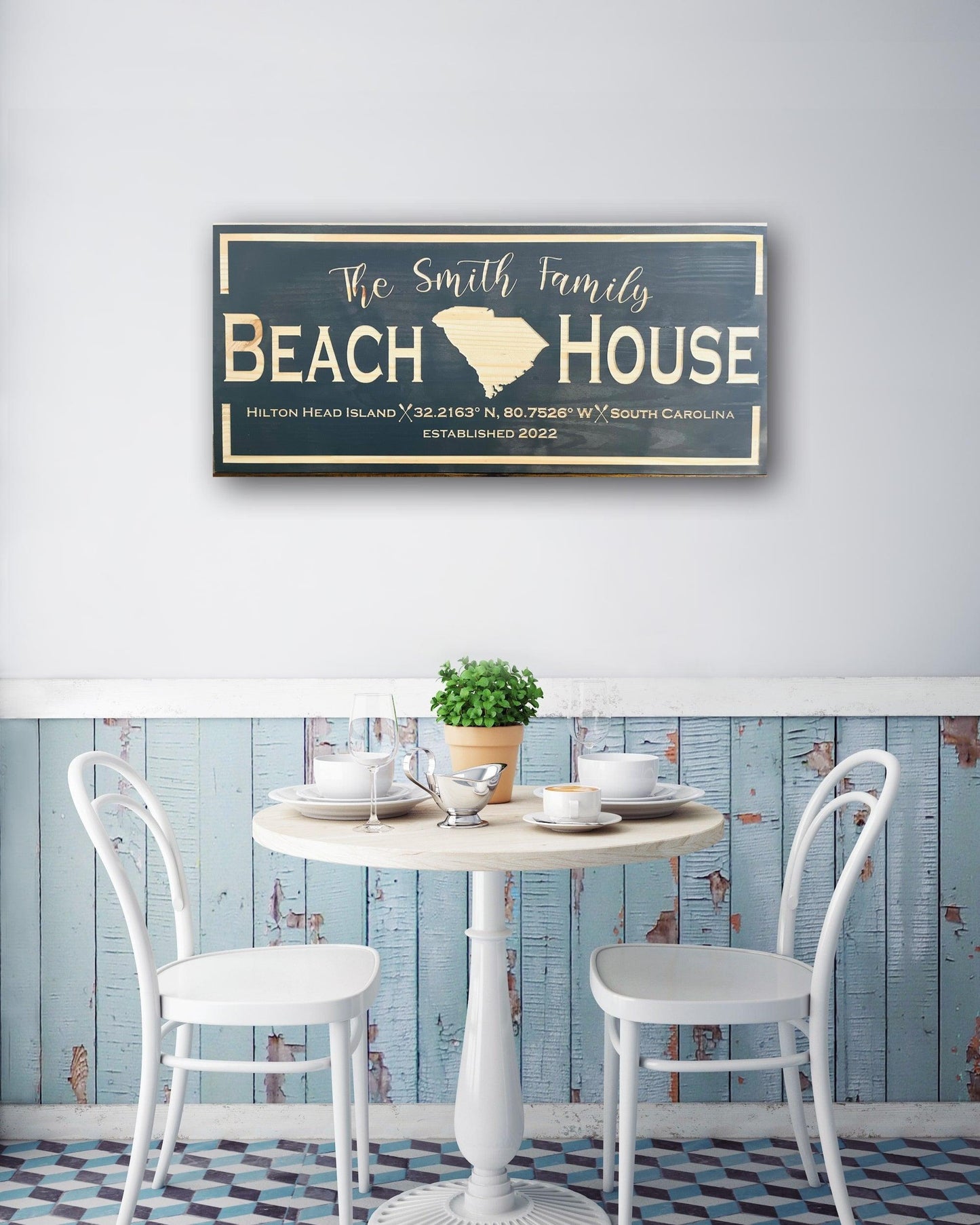 Custom Beach House Sign - Carolina Wood Sign Co.