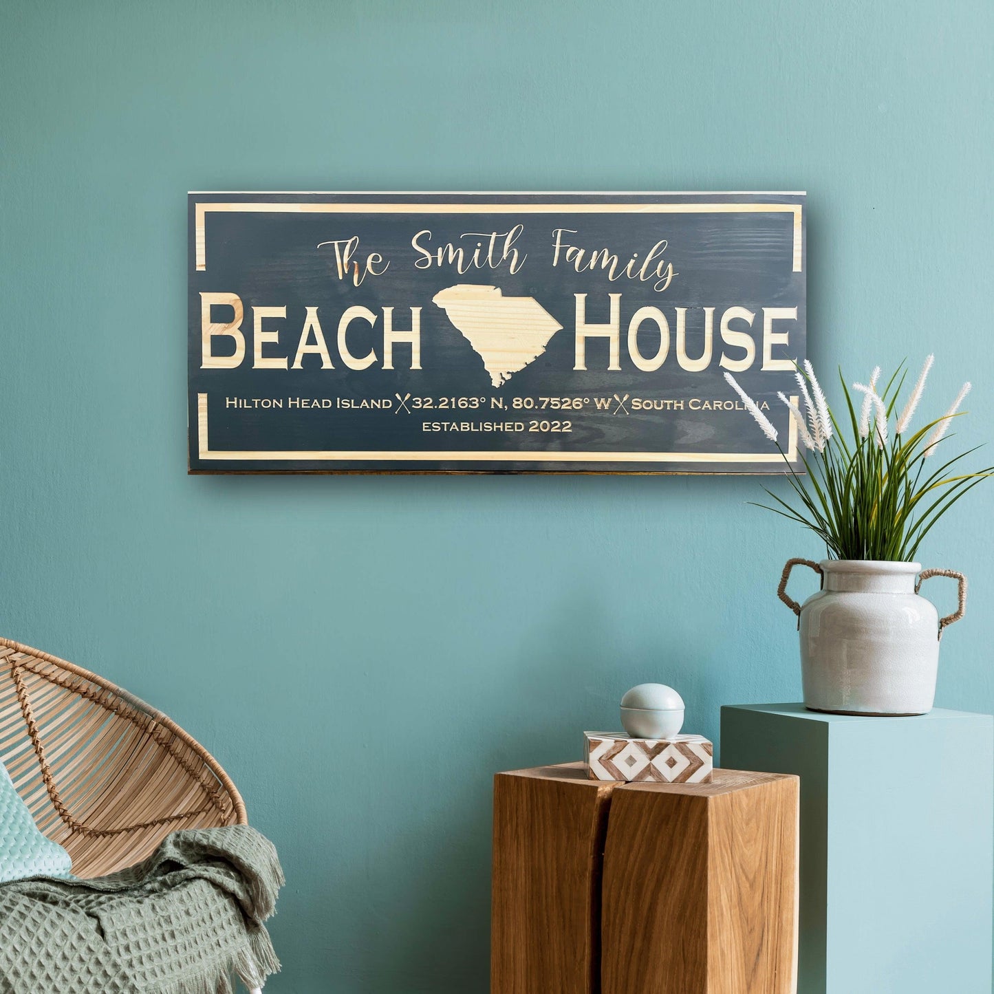 Custom Beach House Sign - Carolina Wood Sign Co.