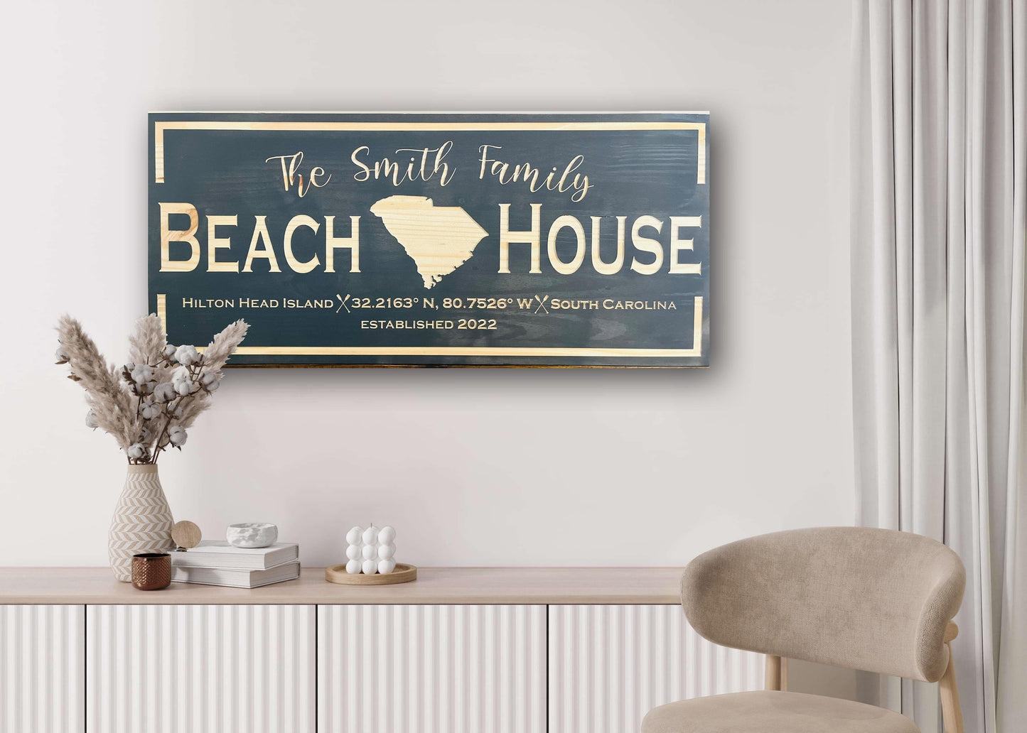 Custom Beach House Sign - Carolina Wood Sign Co.